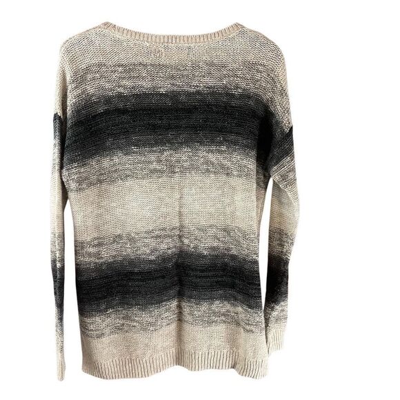 Hollister Ombre Gray Striped Sweater Size Medium Large - Picture 2 of 6